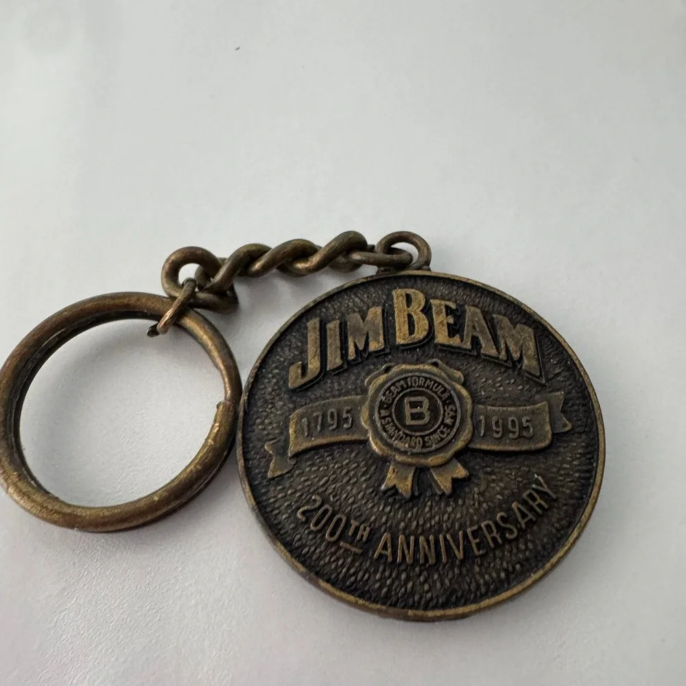 Jim Beam 200th Anniversary 1795 1995 Commemorative Metal Keychain‎